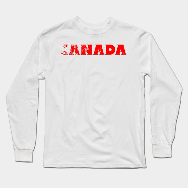 CANADA faded letters Long Sleeve T-Shirt by DMcK Designs